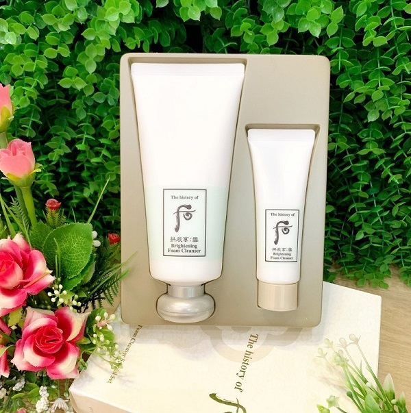 Set Whoo Whitening Foam sữa rửa mặt trắng da MỜ SẠM NÁM Hoàng Cung