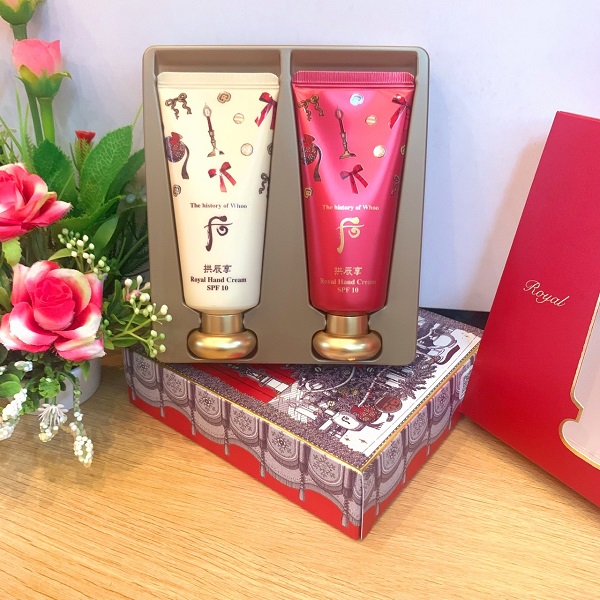 Kem dưỡng da tay Whoo Gongjinhyang : Royal Hand Cream Special Set.